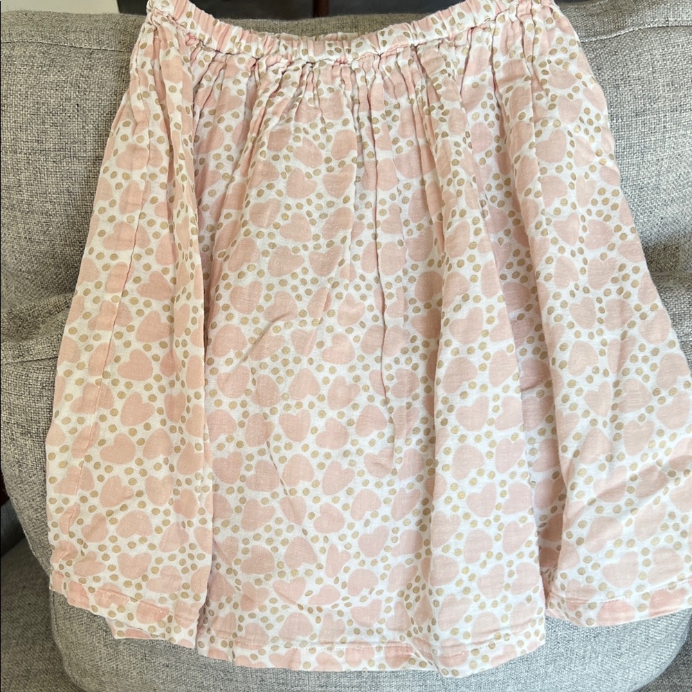 Bonton Light Pink and Cream A-Line Skirt